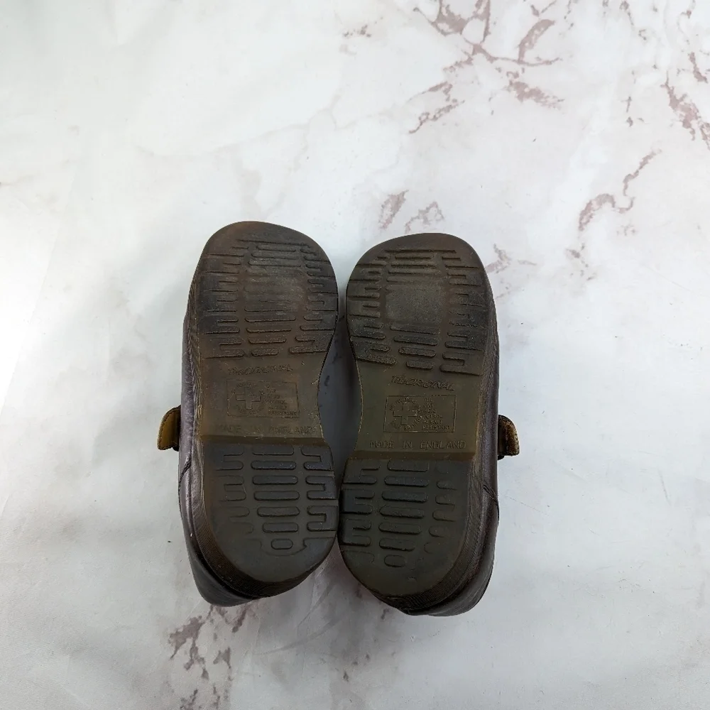 Vtg Dr Martens Shoe Womens 9.5 Leather Monk Strap Buckle Made England Oxford Y2K - Picture 12 of 14